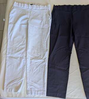 Counterparts Womens Super Stretch Career Pants Lot of 2 Navy & White size 12P